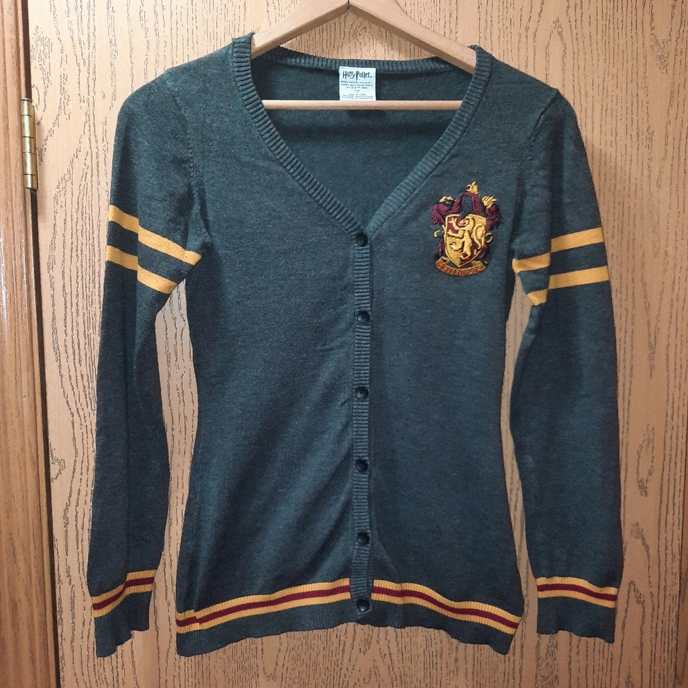 Harry Potter Womens Gryffindor Button Up Cardigan Size Small